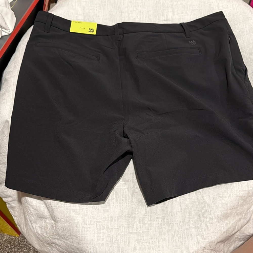 All in Motion Black Flat Front Athletic Shorts - Picture 2 of 8